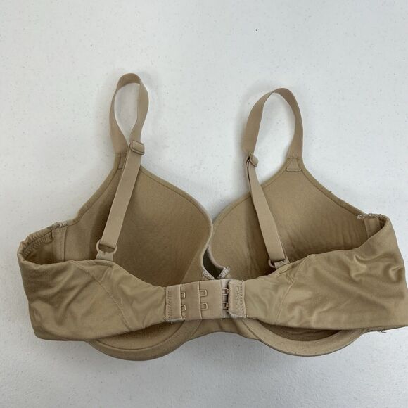 DKNY Sz 34C Bra 453200 T-Shirt Padded Fusion Perfect Underwire Beige Microfiber - Picture 5 of 13